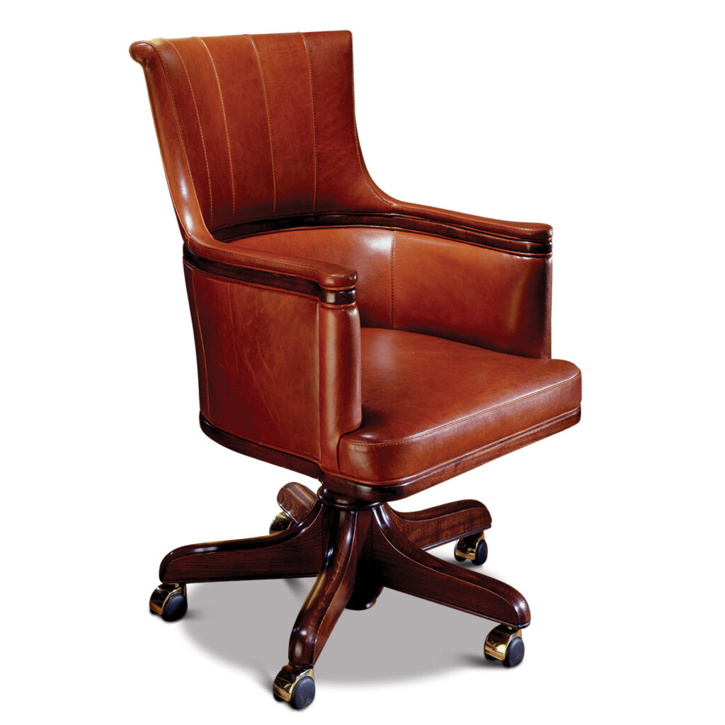 Presidential armchairs • For presidential armchairs, we use carefully selected natural cowhide leathers, tanned in Italy, combining softness and durability.